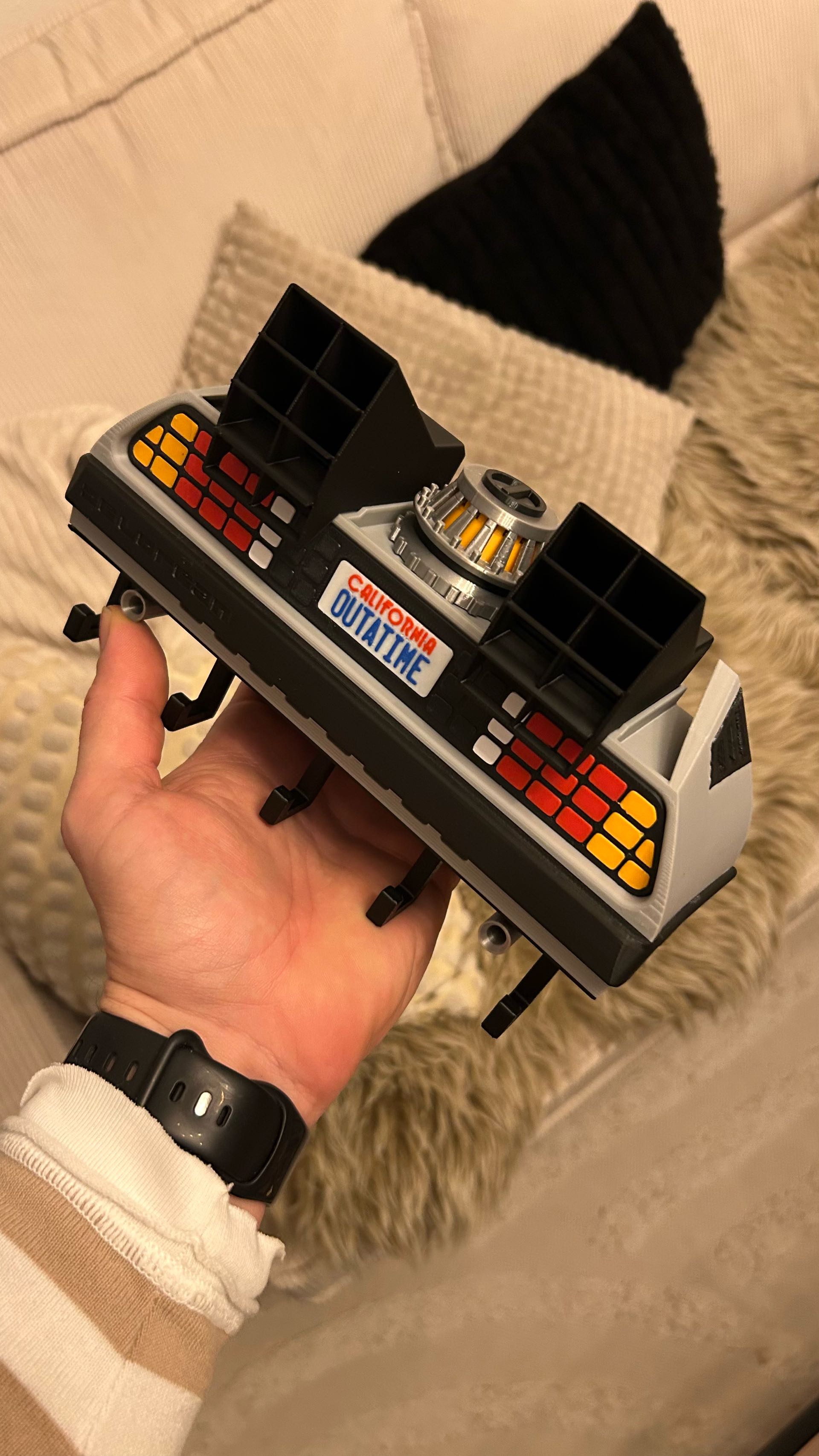 Porta Llaves Delorean Volver Al Futuro Gris